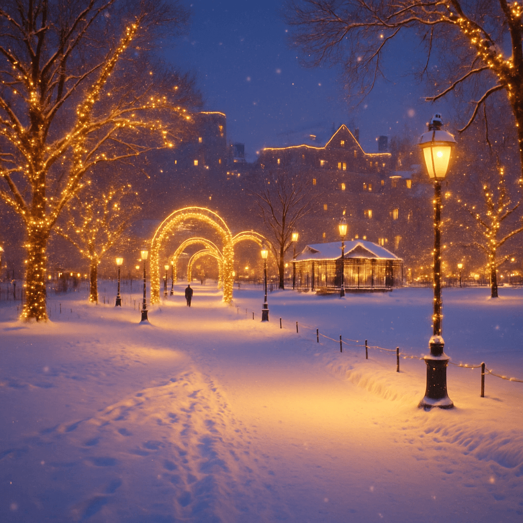 Новогодняя улица - после обработки